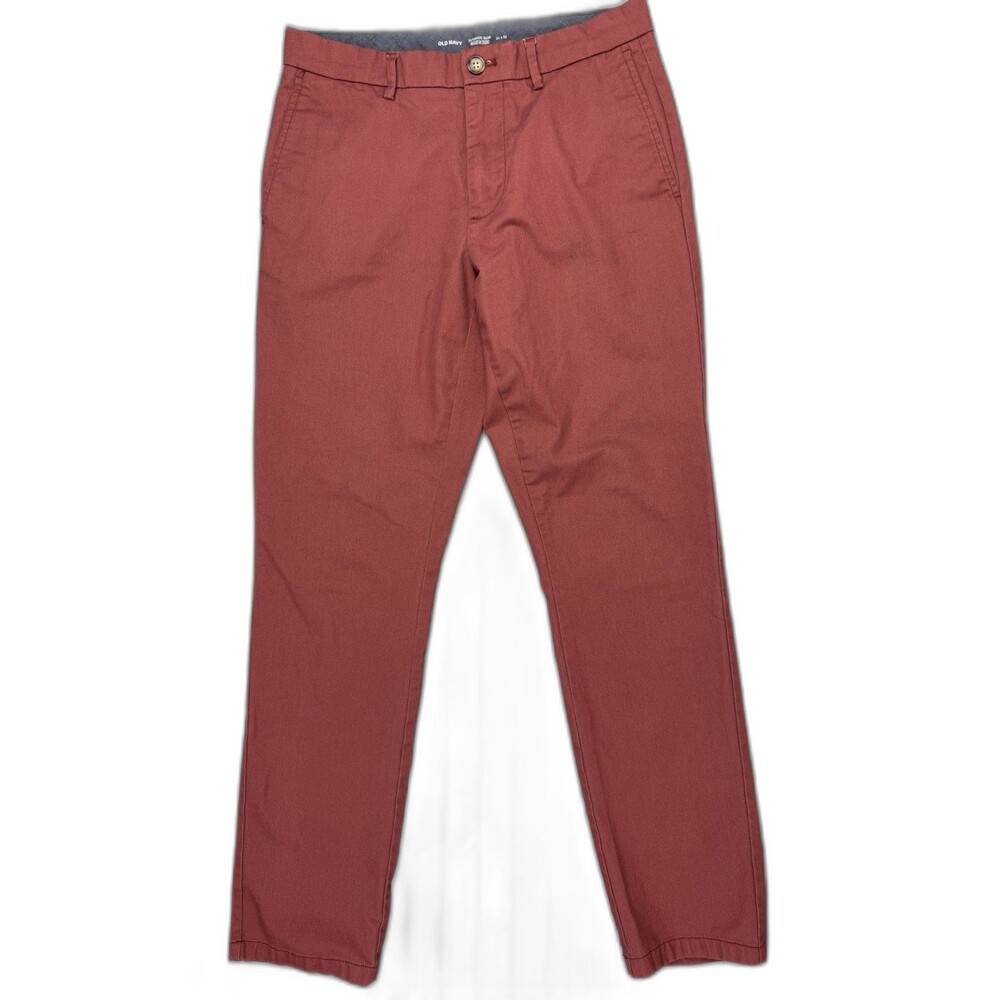Old Navy 31X32 Mens Chino Pants (Actual Inseam 30.5) Rust Color Ultimate Slim